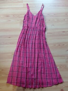 Old Navy Plaid Sleeveless Maxi Cami Dress